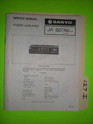 Sanyo 667 manuale di - sanyo, av