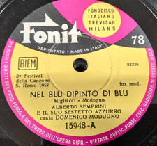 78 giri-10"D. MODUGNO"NEL BLU
