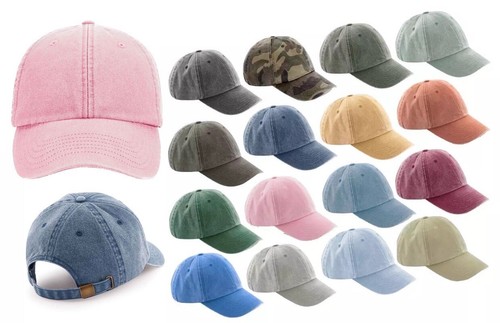 Vintage cotone lavato cappello - lavato,