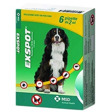 ANTIPARASSITARIO per Cani da 6 Pipette da 2 ML EXSPOT