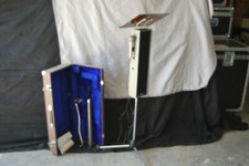 LEGGIO Comizi KARMA GT-20 AMPLIFICATO A BATTERIA CON MICROFONO   ,anni 80