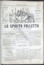 Lo Spirito Folletto - Giornale umoristico illustrato - Anno completo 1872 - RARO