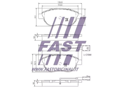 Kit pastiglie freno anteriore