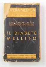 Il Diabete Mellito Libro Medicina Raro 1937 Dott. Gaspare Basile Pubblicazione