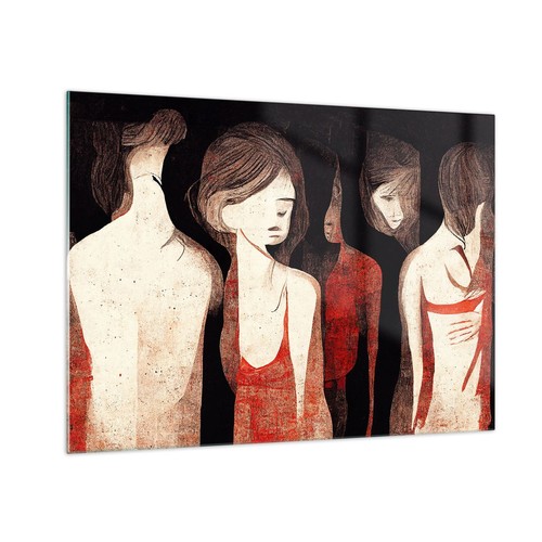 Quadro vetro 70x50cm donne - vetro,