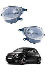 Coppia Fari Fanali Anteriori Fiat 500 dal 2007 H1 Posizione Diurna Compatibile