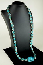 Collana perle scarabeo BLU