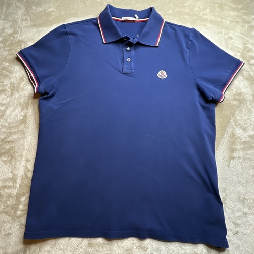 Moncler maglia polo navy red - navy,