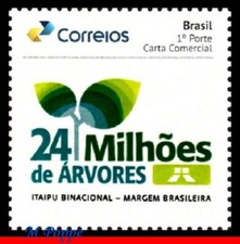 22-52 BRASILE 2022 ITAIPU IDROELETTRICO, 24 MILIONI DI ALBERI PIANTATI, PB-198, MNH