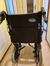 CARROZZINA PIEGHEVOLE DA TRANSITO INVACARE ALULITE PER DISABILI CON RIPOSA PIEDI