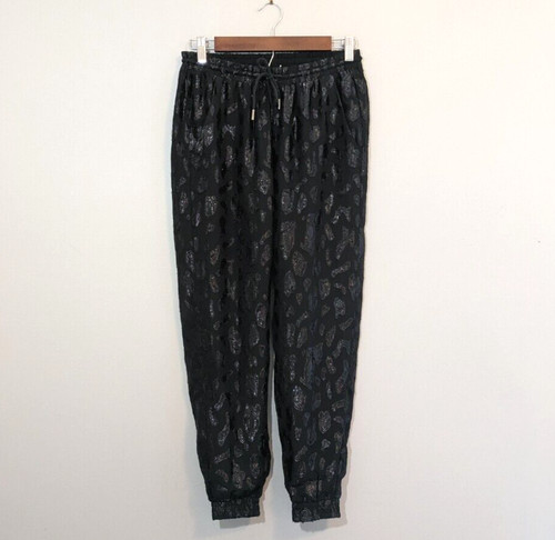 Joggers zara nero metallizzato - zara,