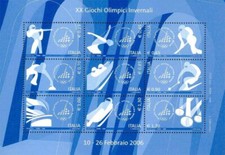 ITALIA POSTE 2006 GIOCHI OLIMPICI INVERNALI TORINO FOGLIETTO NUOVO