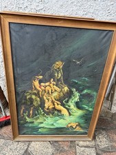 Dipinto Antico Olio Su Tela