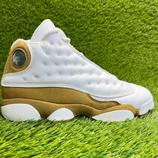 Scarpe da basket Nike Air Jordan 13 retrò da ragazzo taglia 6 anni bianche sportive sneakers