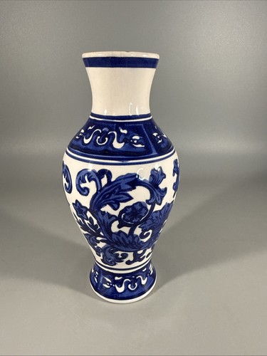 Vaso vintage chinoiserie blu