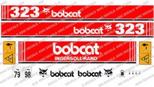 Bobcat 323 Mini Escavatore Completo Decalcomania Set Con Attenzione Decalcomanie