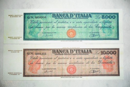 000 lire titolo provvisorio - 5.000,
