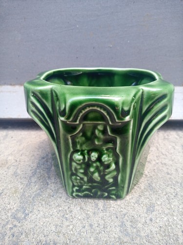 Vasetto ceramica verde con - in,