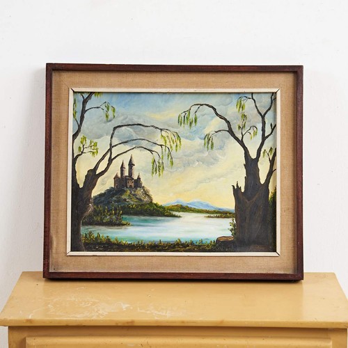 Quadro dipinto paesaggio con - quadro,