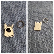 Ciondolo medaglietta WHITE BULL TERRIER Cane (senza incisione)