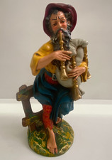 STATUINA PRESEPE VINTAGE IN CARTAPESTA "ZAMPOGNARO" serie cm.30 Ditta FONTANINI