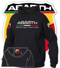 Felpa Printed Fiat Abarth 595 500 Alfa Romeo Maglietta Cotone Auto Moto Raci 5CL