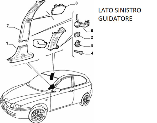 Rivestimento montante laterale - montante,