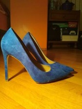 scarpe tacco eleganti blu donna tg 39