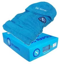 Accappatoio Bambino SSC Napoli Calcio con Cappuccio e Tasche Spugna 7-8 anni
