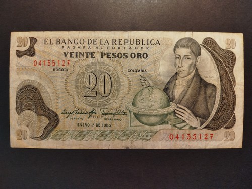 Banconota pesos oro - banconota, 20