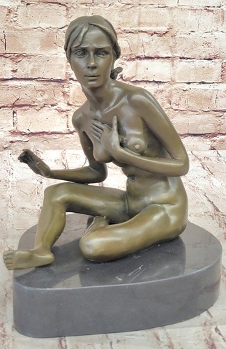 Bronzo statua giovane nude - bronzo,