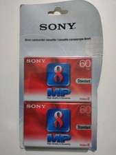 2 CASSETTE -  VIDEO 8 MM - MP  60 PAL PER TELECAMERA VINTAGE - SONY-  NUOVE 