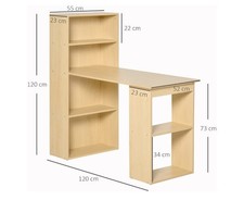 scrivania con libreria