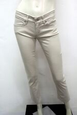 Liu Jo Jeans Donna Pantalone Taglia 27 / 41 Bianco Pant Pants In Cotone Logo