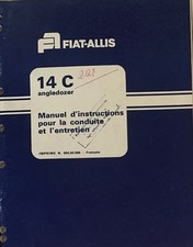FIAT ALLIS 14 LIBRETTO USO ISTRUZIONI ESCAVATORE MOVIMENTO TERRA 1980