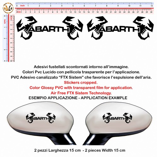 Adesivi specchietti abarth - adesivi,