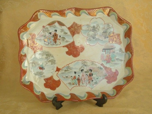 Antique hand painted japanese - painted,