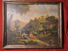 Quadro Antico.Olio su tavola, '800; cm 27x33;2 porzioni perse di pittura