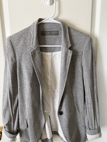 Zara basic gray knit blazer - basic,