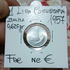 1 LIRA 1957 CORNUCOPIA   FDC