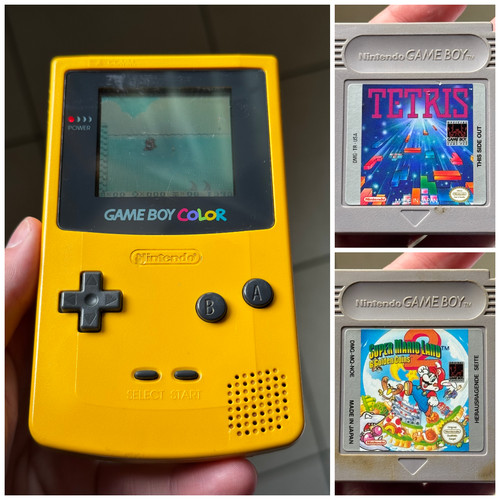 Nintendo game boy color giallo - game,