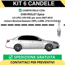 KIT 6 CANDELE per CHEVROLET