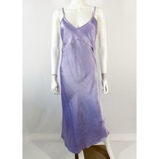 Maxi abito slip in raso viola