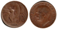 Italia 10 centesimi, 1922