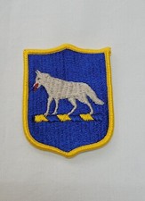 Yellow patch blue wolf - patch,