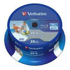 Verbatim BD-R SL Blu Ray 25GB Wide Inkjet Printable 6X Print 43811