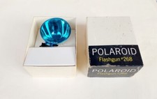RARO POLAROID FLASHGUN A BULBI MODELLO #268 +CAVETTO+SCATOLA MADE IN U.S.A. 