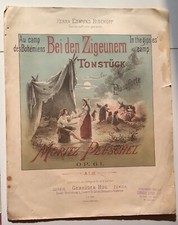 Antico spartito pianoforte Moritz Peuschel Hernn Edmund Biscoff 