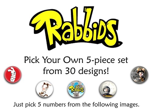 Rabbids button badges - , pick