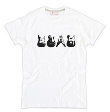 T-shirt Bianca Chitarra